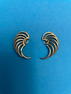 14KT Yellow Gold Swirl Earring Jackets